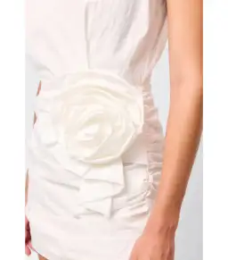 Mossman Wrapped In You Mini Dress White Size AU 8 for rent on The Volte - image 3