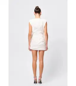 Mossman Wrapped In You Mini Dress White Size AU 8 for rent on The Volte - image 2