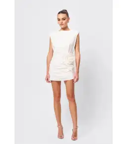 Mossman Wrapped In You Mini Dress White Size AU 8 for rent on The Volte - image 1
