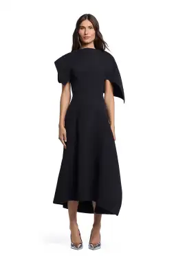 Maticevski Diadem Midi Dress in Black Size AU 14 for rent on The Volte - image 1