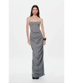 Misha Collection The Henri Suiting Top and Maxi Skirt in Grey Size XS / AU 6