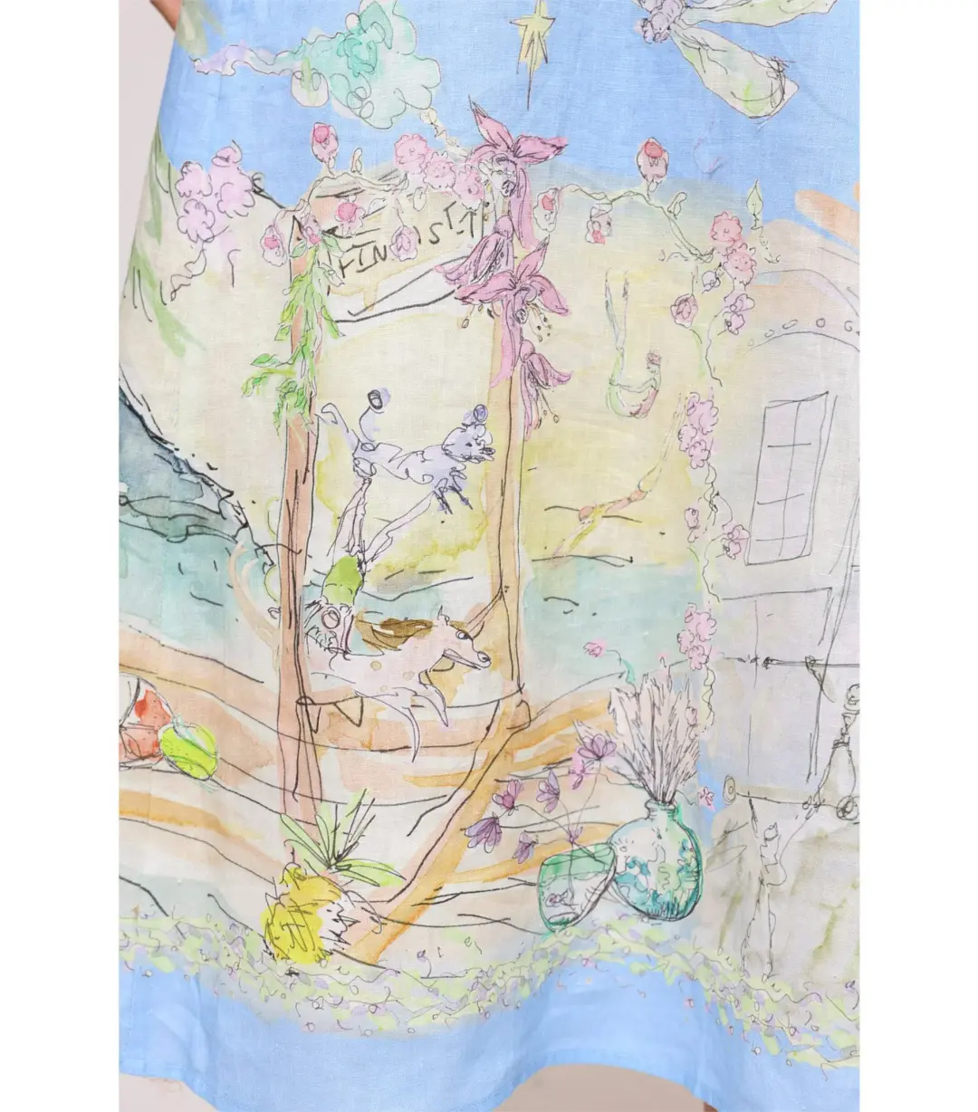 Alemais Anouk Midi Dress Sky Size AU 10 for rent on The Volte - main image