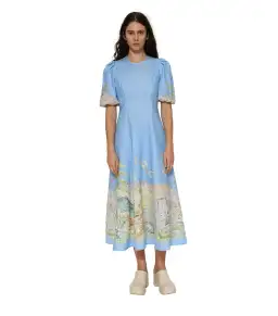 Alemais Anouk Midi Dress Sky Size AU 10 for rent on The Volte - image 1