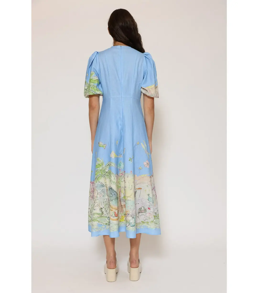 Alemais Anouk Midi Dress Sky Size AU 10 for rent on The Volte - main image