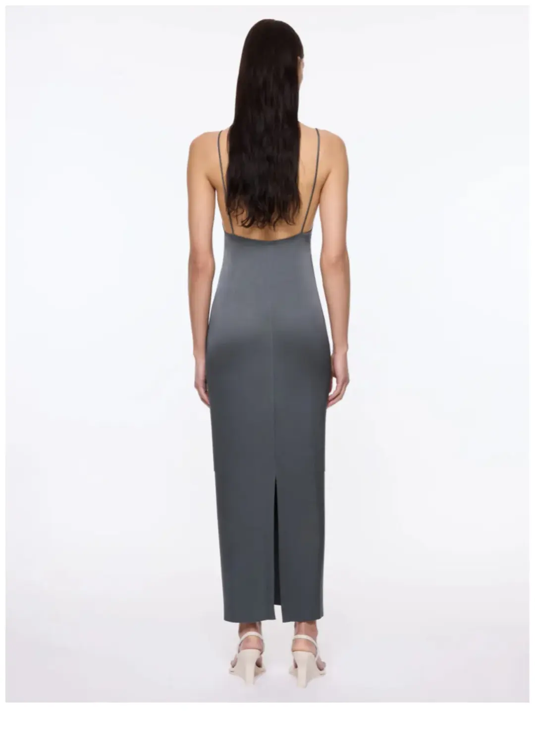 Paris Georgia Phoebe Slip Maxi Dress in Slate Size XS / AU 6 for rent on The Volte - main image
