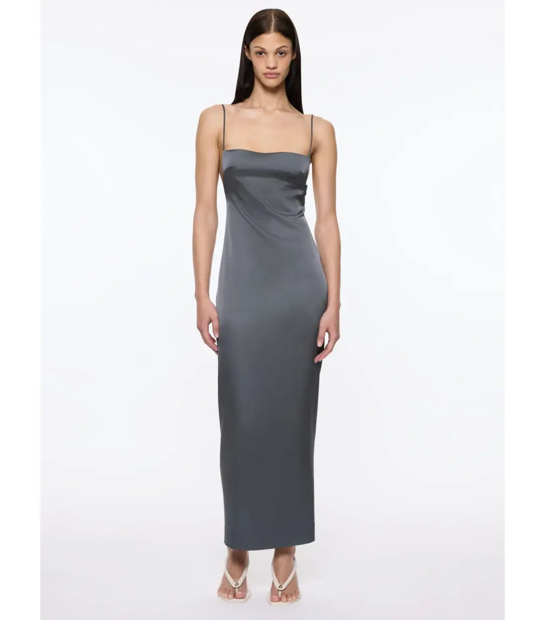 Paris Georgia Phoebe Slip Maxi Dress in Slate Size XS / AU 6 for rent on The Volte - main image