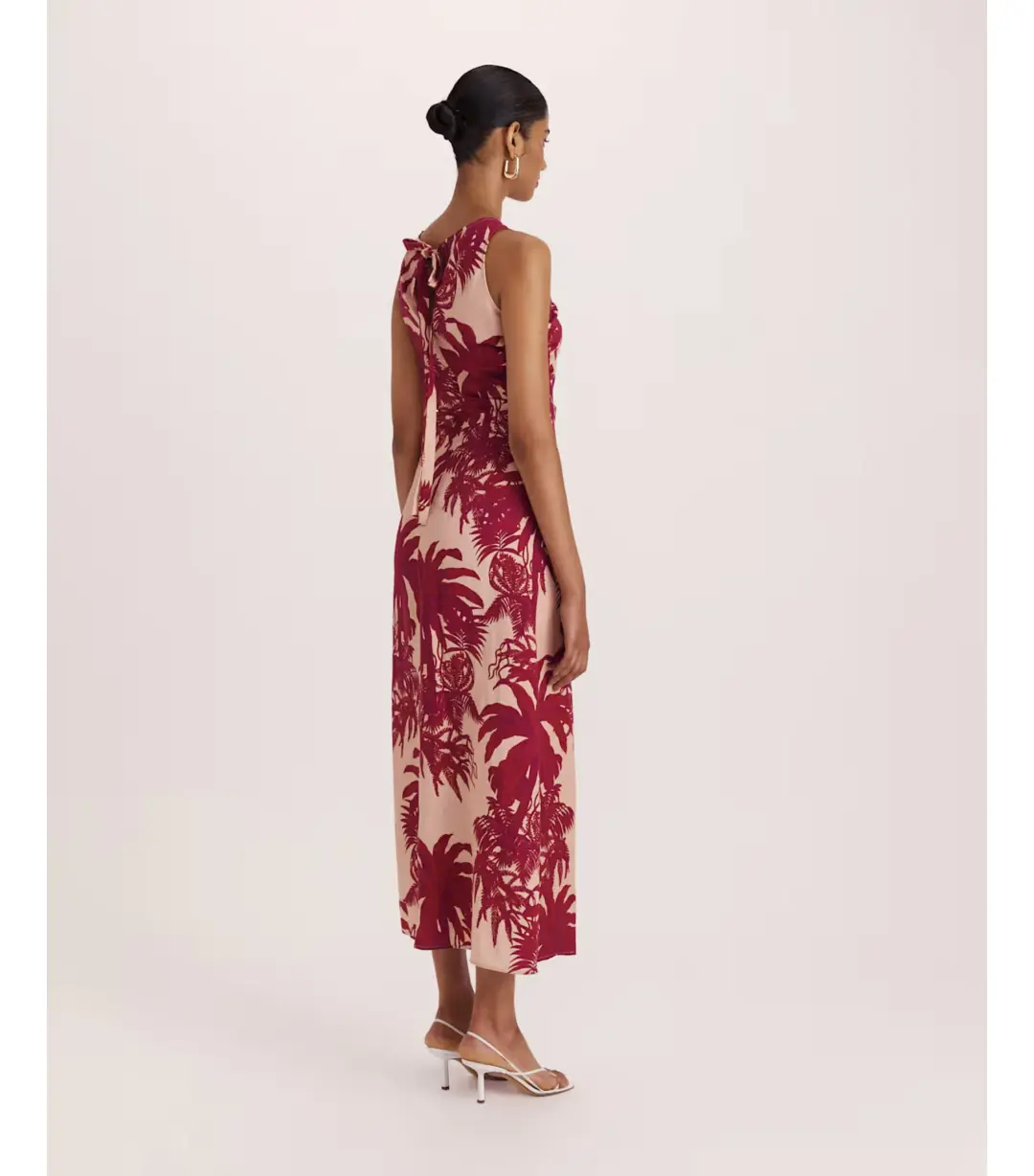 Saba Brielle Midi Dress Red Multi Size AU 12 for rent on The Volte - main image