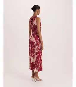 Saba Brielle Midi Dress Red Multi Size AU 12 for rent on The Volte - image 4