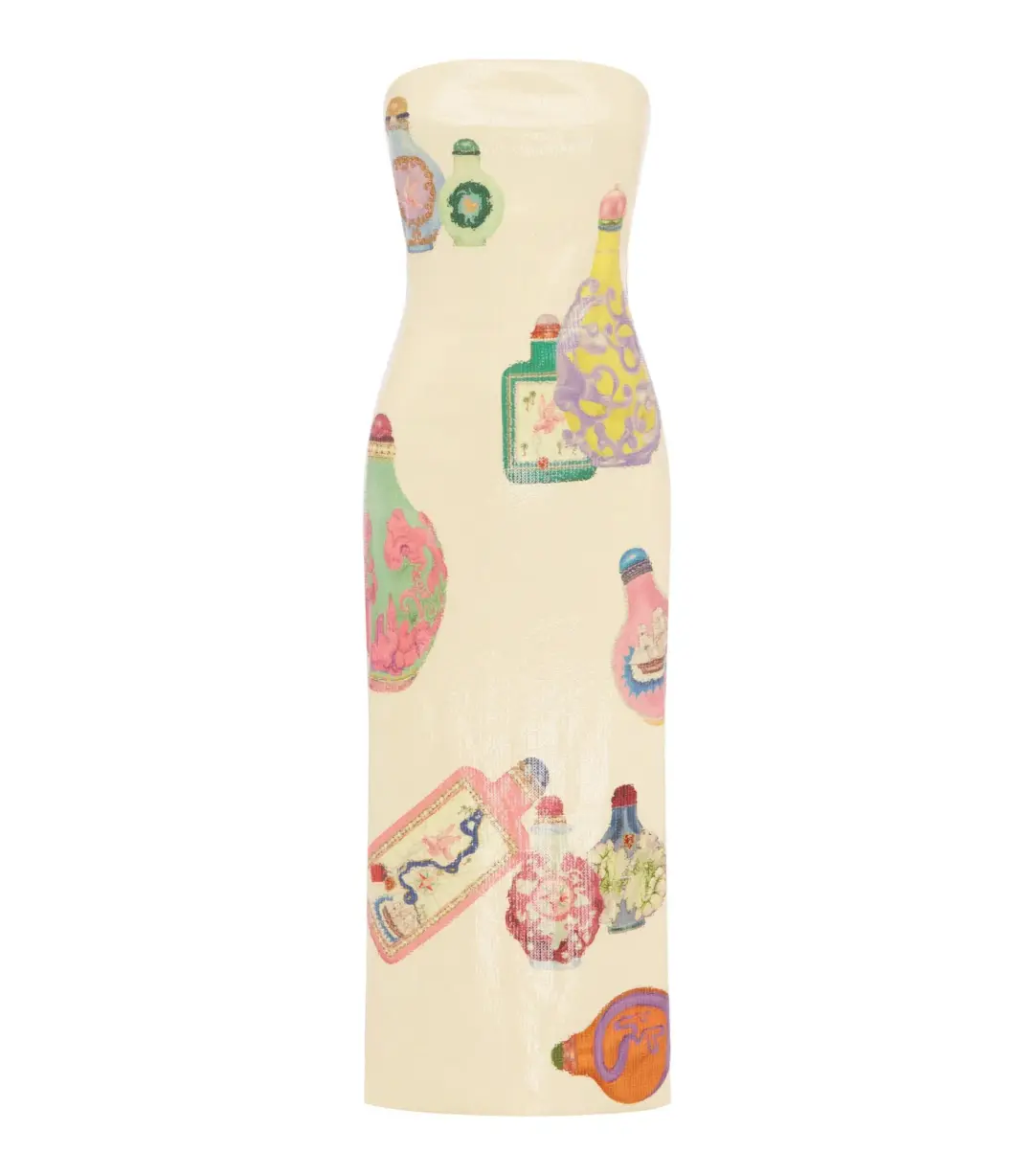 Alemais Chesca Midi Dress Cream Sequin Size AU 12 for rent on The Volte - main image