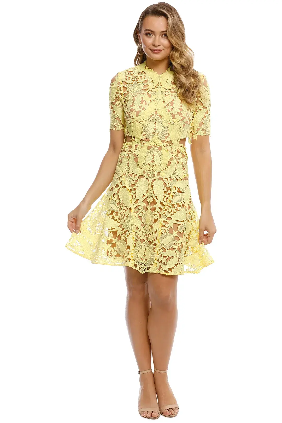 Thurley Dandelion Mini Dress Yellow Size 10 for rent on The Volte - main image
