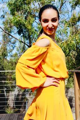 Mossman Yellow Gold dress SIZE 8 for rent on The Volte - image 5