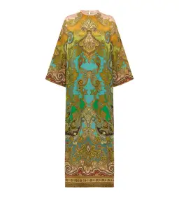 Alemais Clemenza Silk Midi Dress Multi Size 14