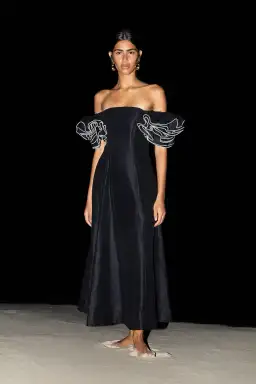 Aje Twyla Midi Dress in Black Size AU 12