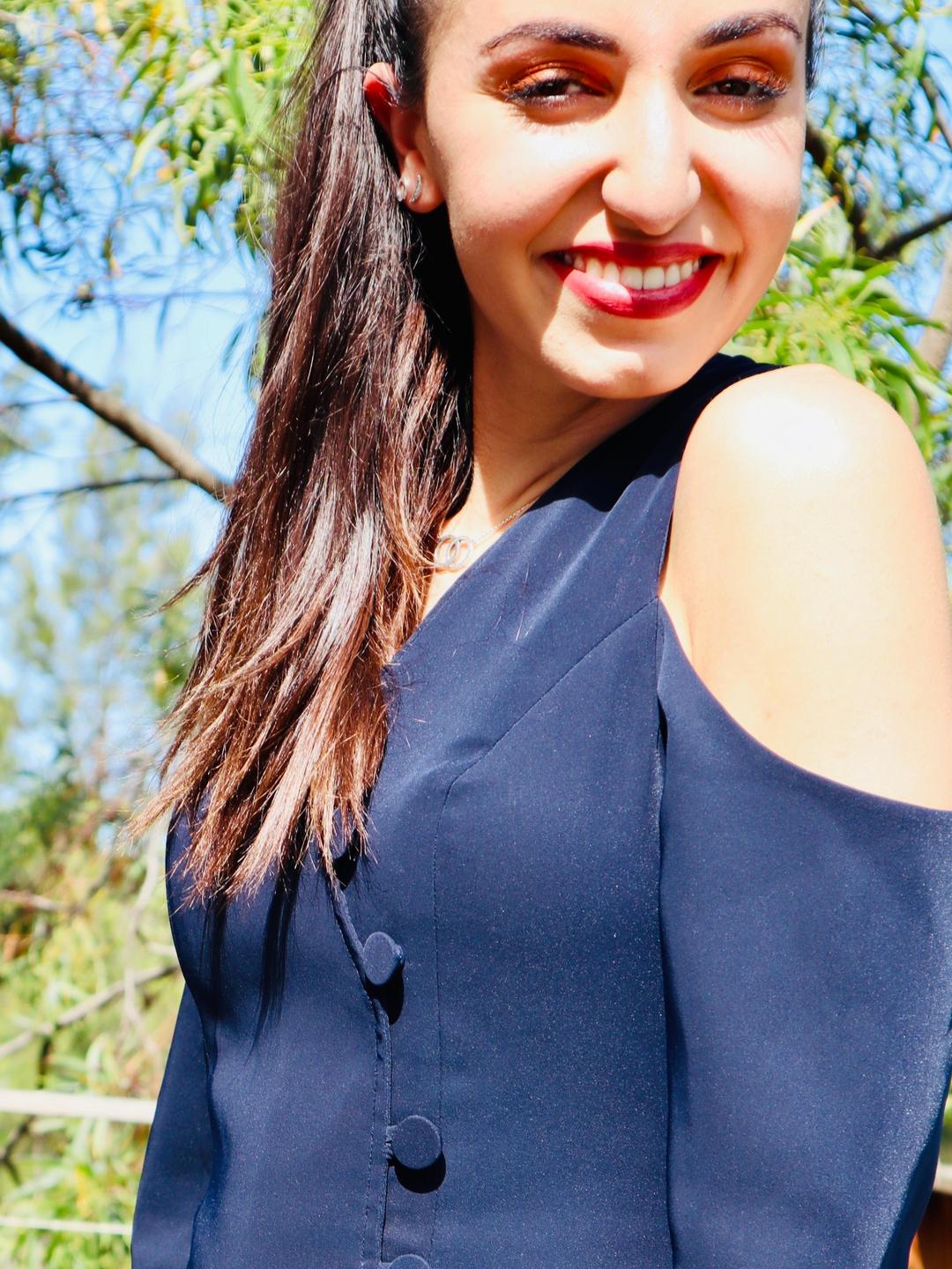 Navy blue Suite Dress Mossman Size 8-10 for rent on The Volte - main image