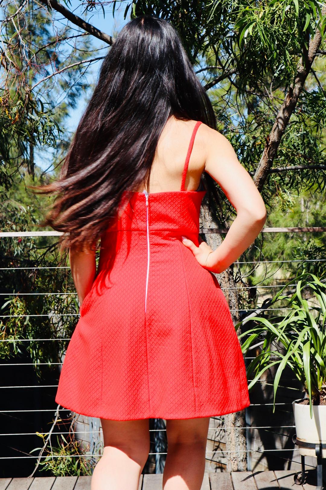 Kookai RED MAGIC dress SIZE 8-10 for rent on The Volte - main image