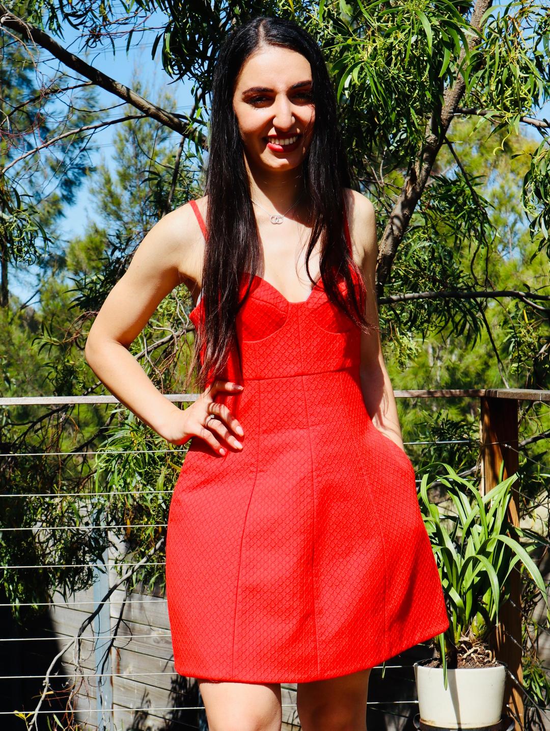 Kookai RED MAGIC dress SIZE 8-10 for rent on The Volte - main image