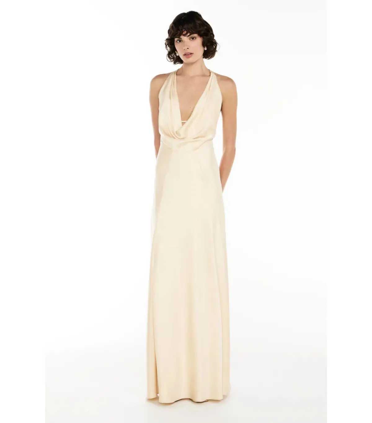 Manning Cartell Charmed Cowl Slip Maxi Dress Champagne Size AU 4 - Image 1