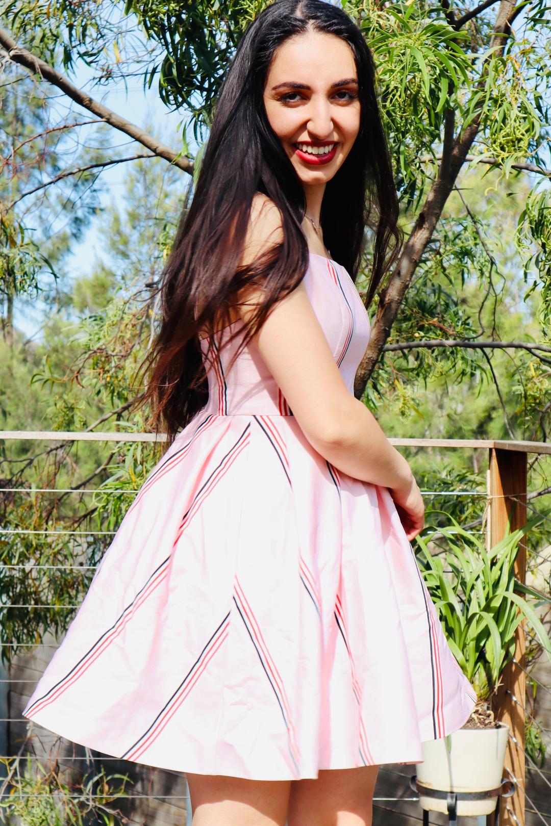 Mossman Baby Doll Mini Dress Pink Size 8 for rent on The Volte - main image