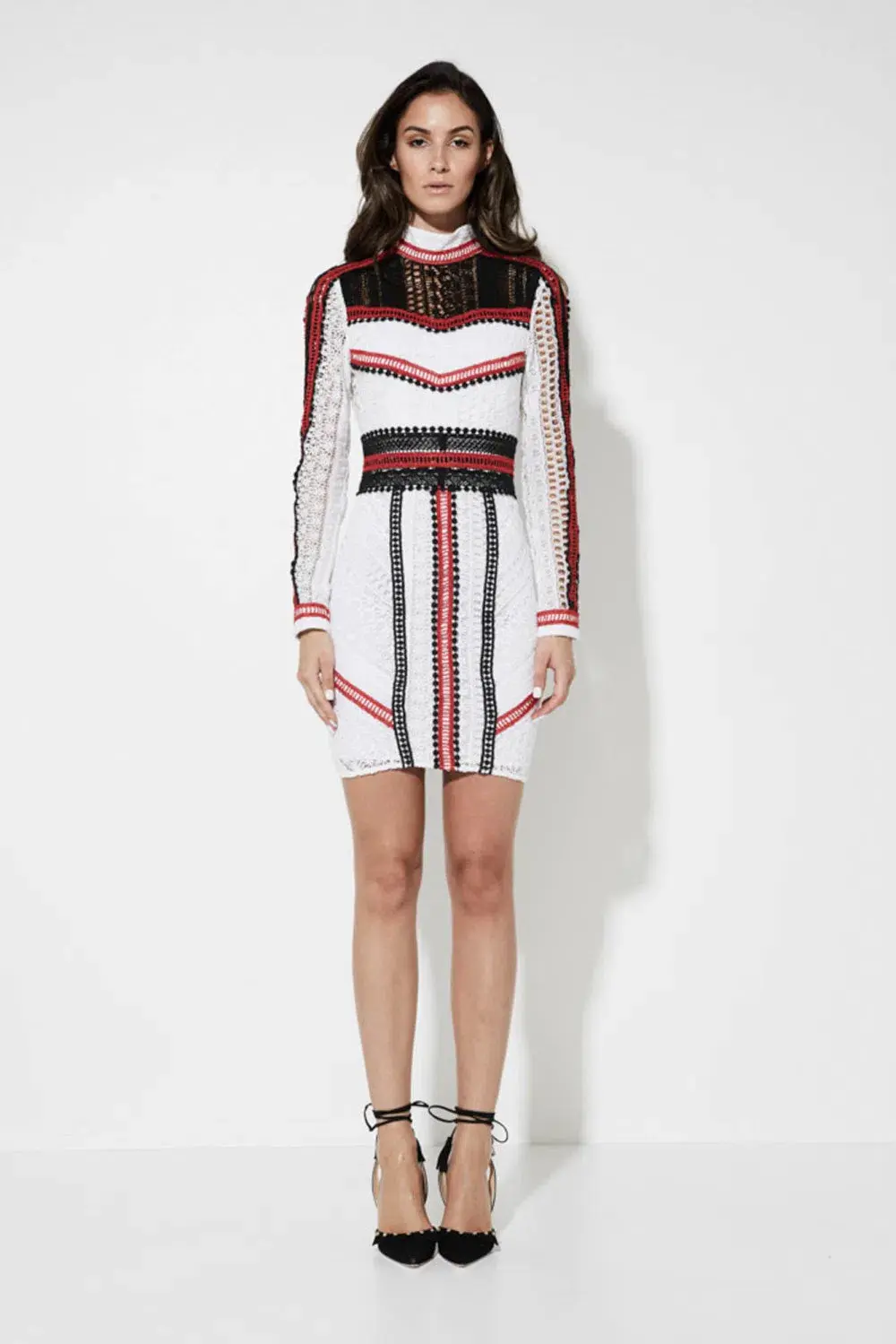 Mossman The Long and Winding Road Lace Dress Multi Size 8 for rent on The Volte - main image