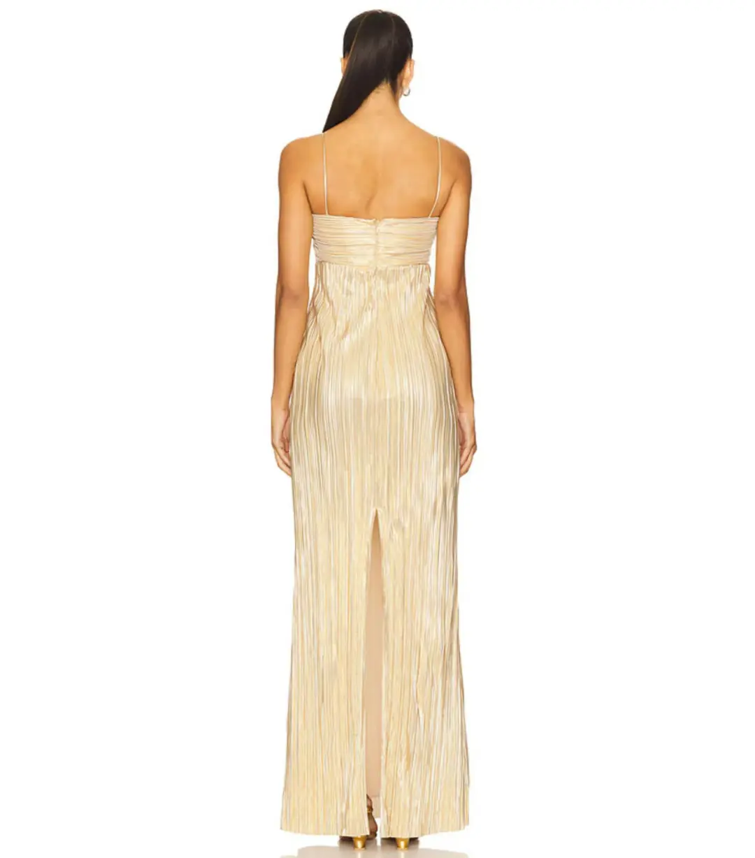 Lovers + Friends May Maxi Gown Gold Size AU 6 for rent on The Volte - main image