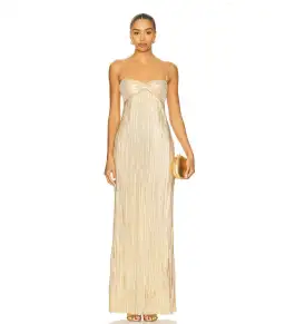 Lovers + Friends May Maxi Gown Gold Size AU 6 for rent on The Volte - image 2