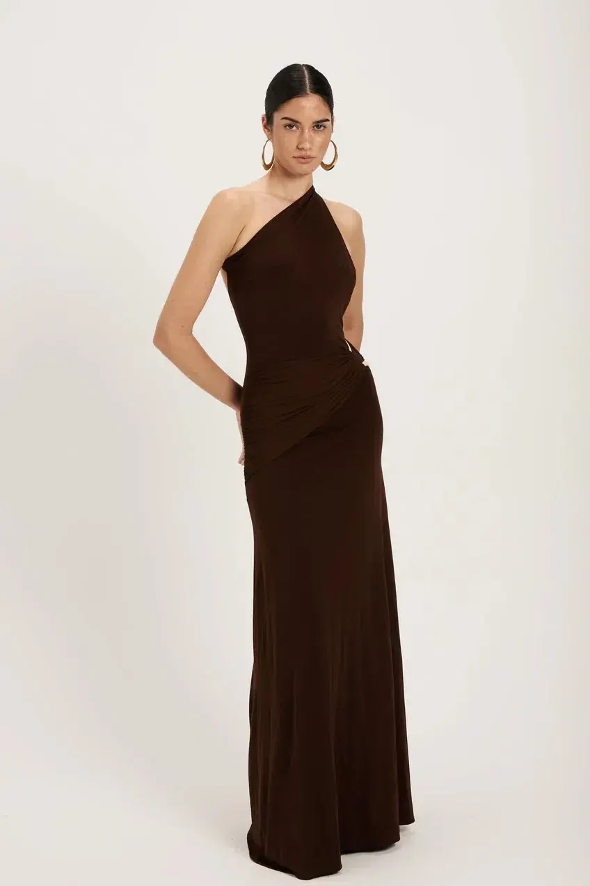 Ance Gria Gaia Maxi Gown Brown Size S / AU 8 for rent on The Volte - main image