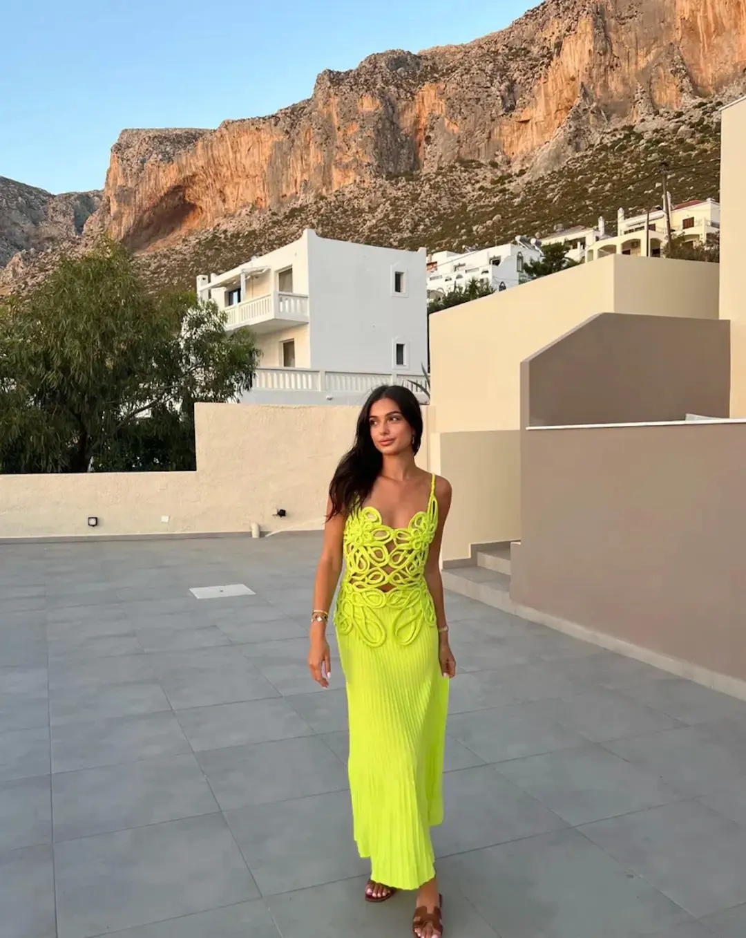 Cult Gaia Nalda Knit Midi Dress Green Size AU 8 for rent on The Volte - main image