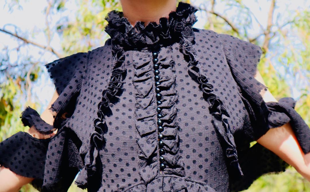 Mossman She Spotted Me Dress Black Size 8 for rent on The Volte - main image