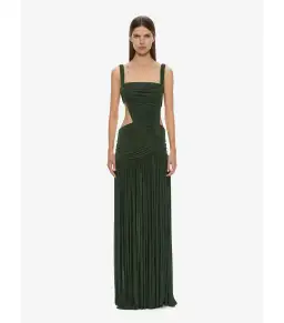 Christopher Esber Orion Separation Maxi Gown Bottle Green Size AU 6 for rent on The Volte - image 1