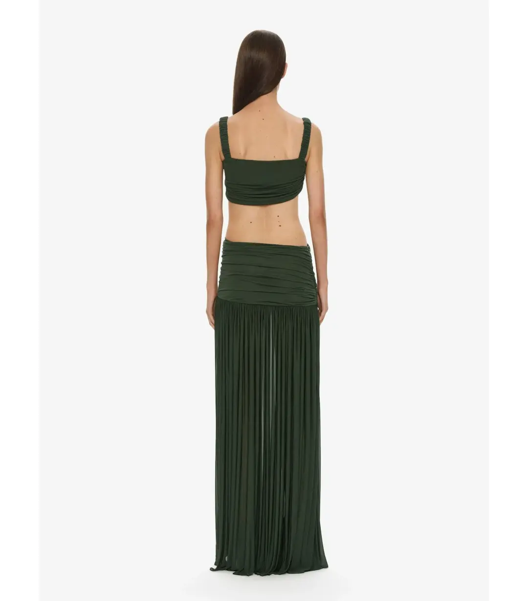 Christopher Esber Orion Separation Maxi Gown Bottle Green Size AU 6 for rent on The Volte - main image