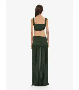 Christopher Esber Orion Separation Maxi Gown Bottle Green Size AU 6 for rent on The Volte - image 2