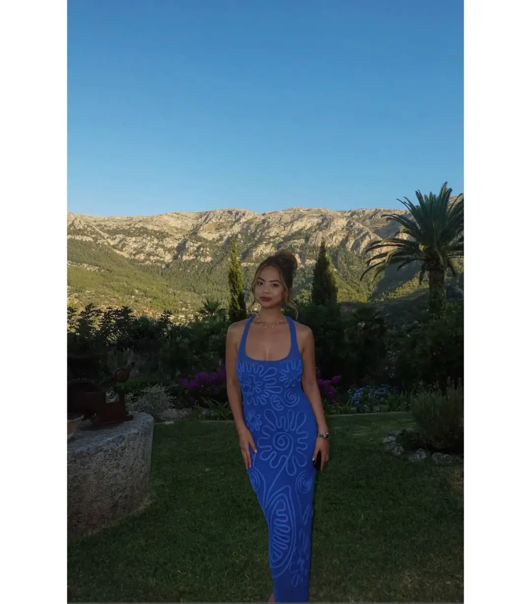 Cult Gaia Nissa Knit Midi Dress Blue Size AU 8 for rent on The Volte - main image