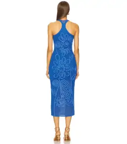Cult Gaia Nissa Knit Midi Dress Blue Size AU 8 for rent on The Volte - image 3