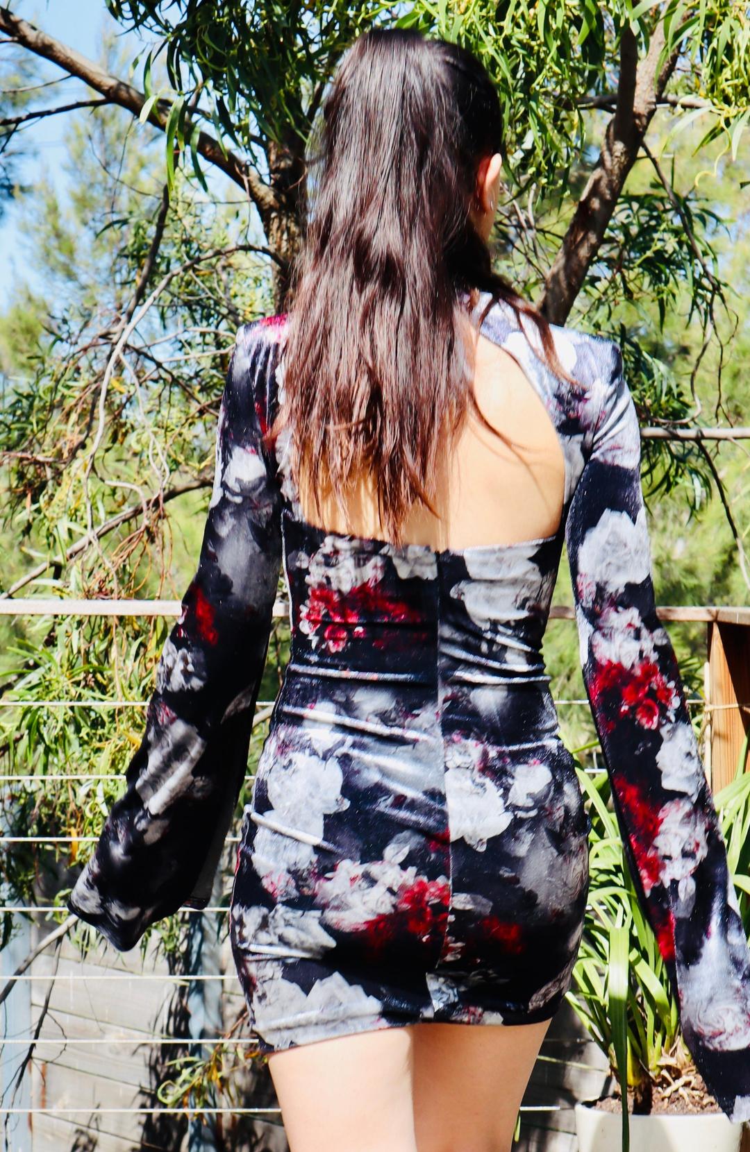 Mossman The Poison Arrow Mini Dress Floral Print Size 6 for rent on The Volte - main image