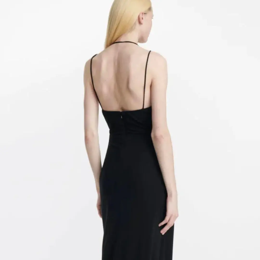 Dion Lee Viscose Pierced Jersey in Black Size 8 for rent on The Volte - main image