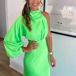 Sheike Olivia Maxi Dress Neon Green for rent on The Volte - image 2
