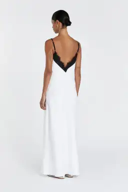 DISSH Hazel White Lace Linen Midi Dress for rent on The Volte - image 4