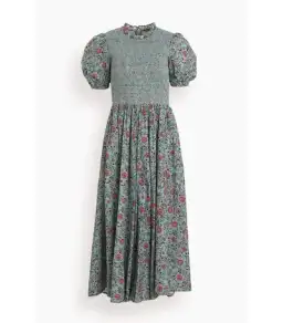 Alemais Frances Midi Dress Blue Pink Floral Size 8 for rent on The Volte - image 4