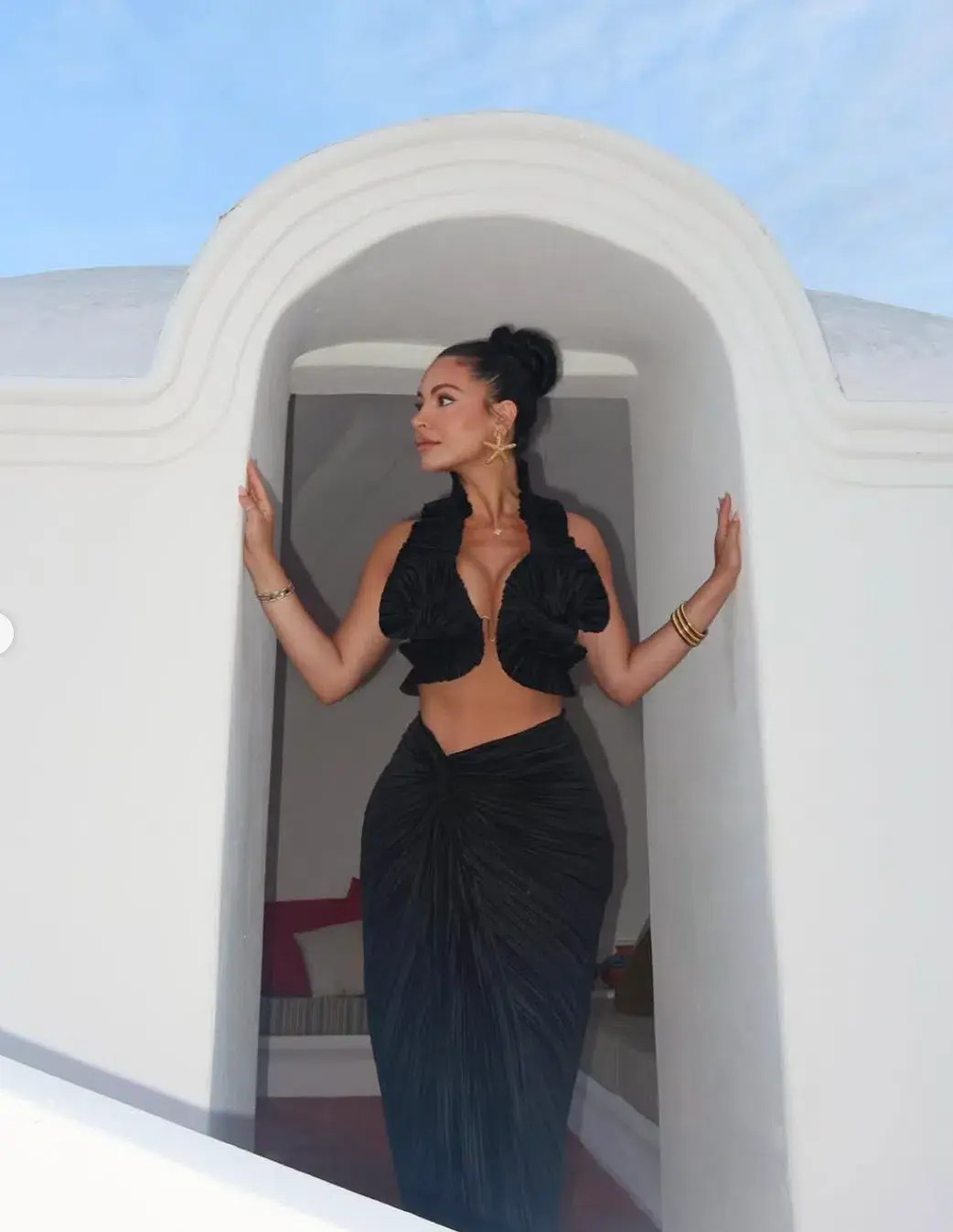 Cult Gaia Adila Top & Sonoma Skirt Set Black Size 8 for rent on The Volte - main image