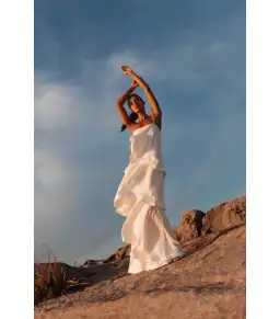 Elliatt Tilly Tiered Maxi Dress White Size AU 8 for rent on The Volte - image 4