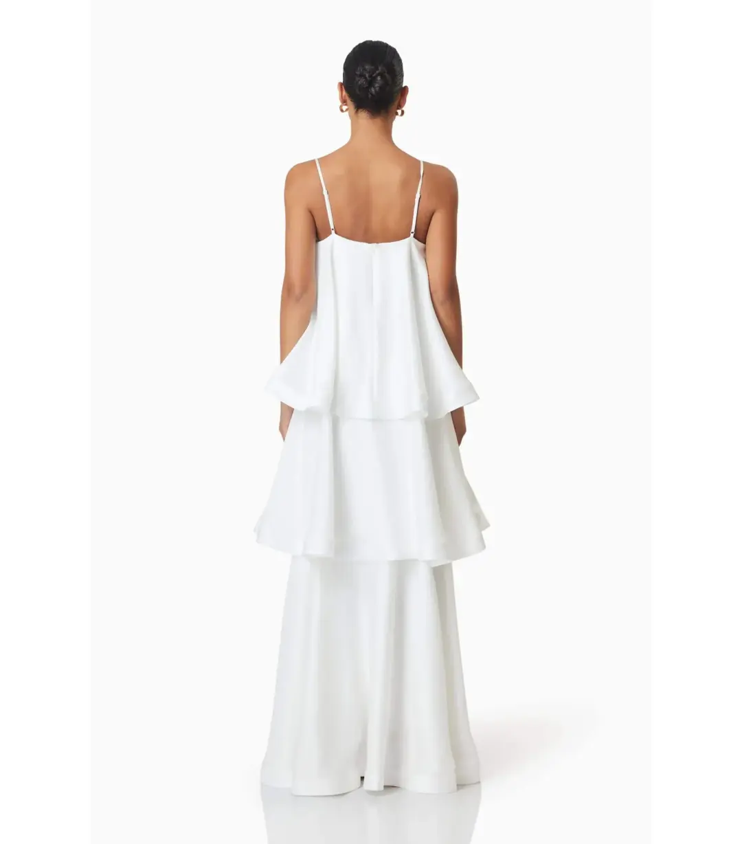 Elliatt Tilly Tiered Maxi Dress White Size AU 8 for rent on The Volte - main image