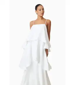 Elliatt Tilly Tiered Maxi Dress White Size AU 8 for rent on The Volte - image 2