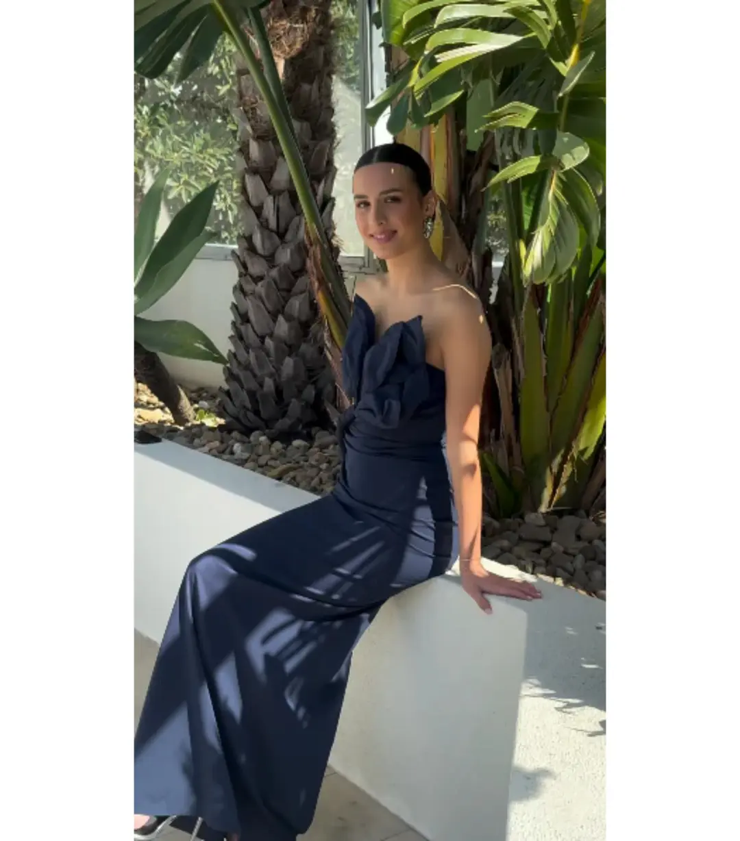 Tojha Zimran Maxi Dress in Navy Size AU 10 for rent on The Volte - main image