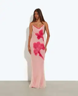 Rat & Boa Corali Maxi Dress Pink Floral Size AU 10 for rent on The Volte - image 1