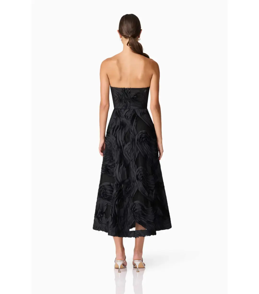 Elliatt Asher Sweetheat Midi Dress Black Size AU 12 for rent on The Volte - main image