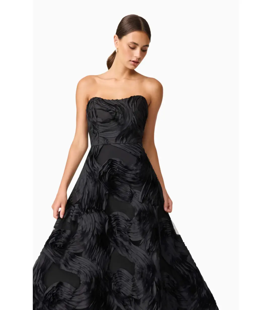 Elliatt Asher Sweetheat Midi Dress Black Size AU 12 for rent on The Volte - main image