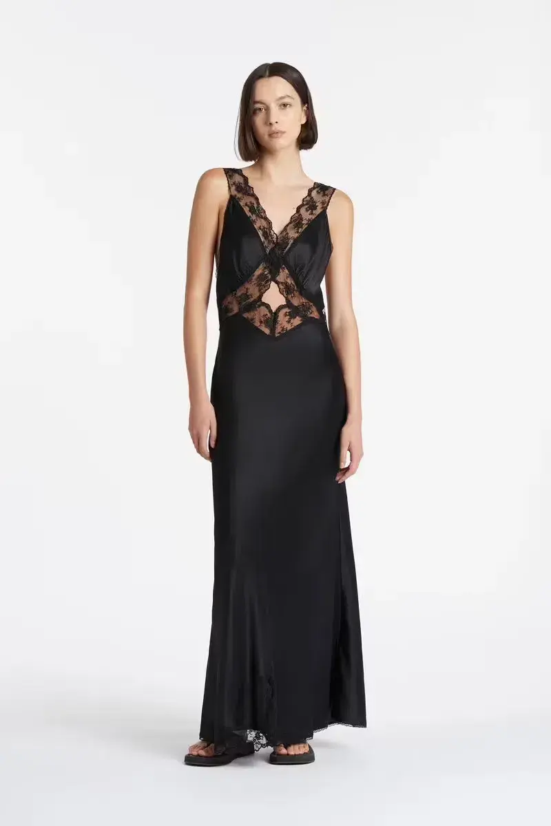 Sir the Label Aries Cut Out Gown Black Size 8 for rent on The Volte - main image