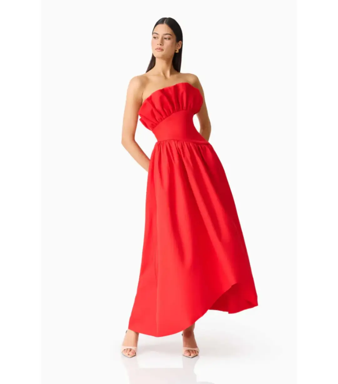 Elliatt Laurel Sleeveless Maxi Dress in Red Size AU 14 for rent on The Volte - main image