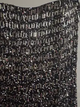 Rachel Gilbert Beaded Tulle Gown Black Gold 2/AU10 for rent on The Volte - image 4