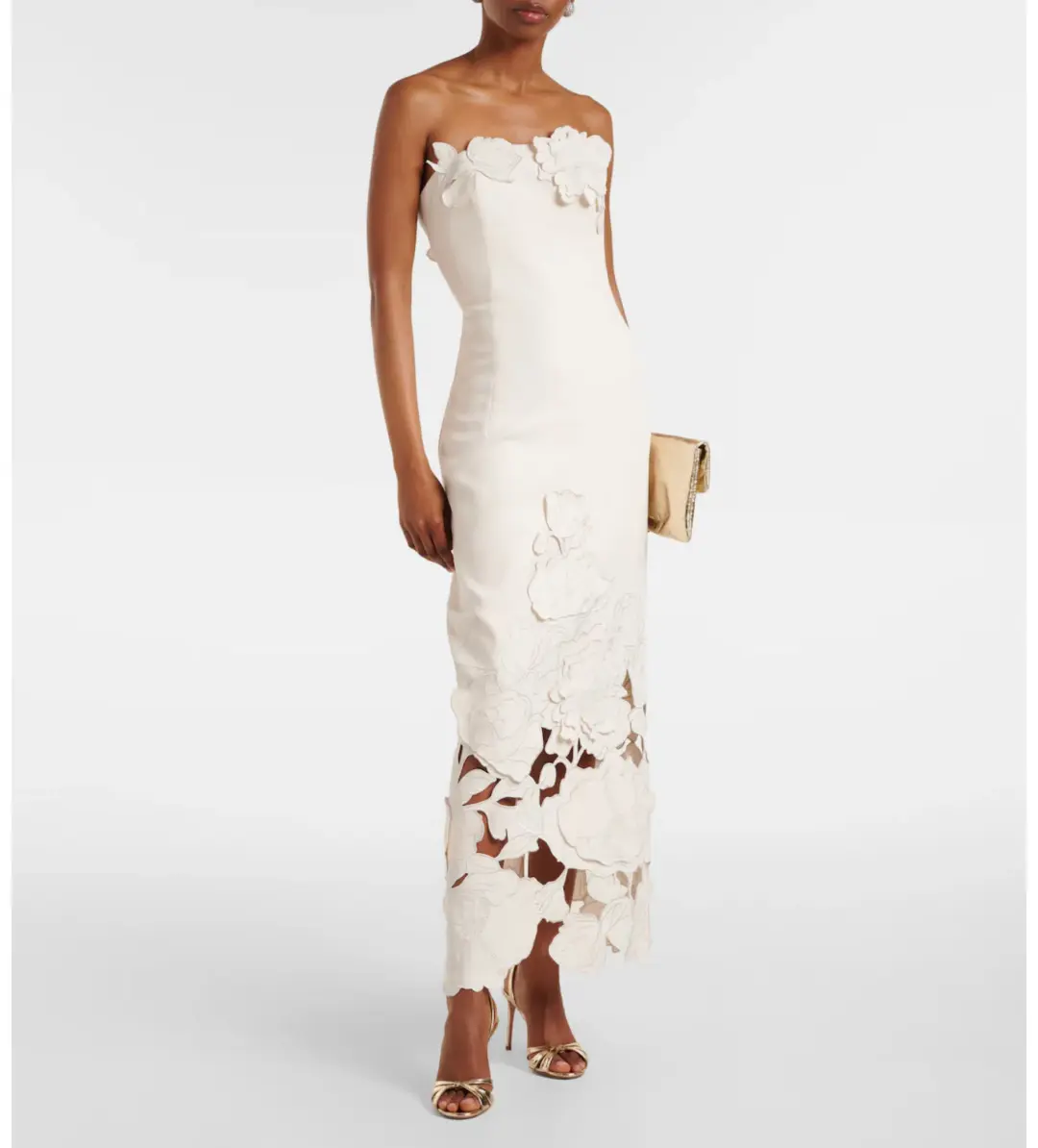 Leo Lin Rayna Dress White Size 8 for rent on The Volte - main image